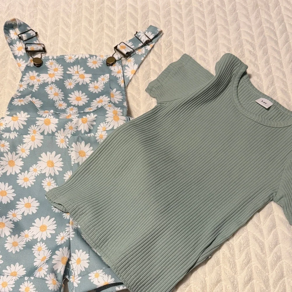 Ribbed Short Sleeve Top in Sage Green - Womens